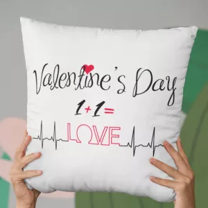 Kissen 1+1=LOVE Valentines Day