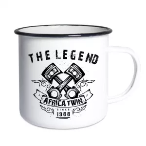 Emaillebecher Honda Africa Twin The Legend