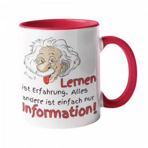 Tasse Einstein. Lernen ist Erfahrung