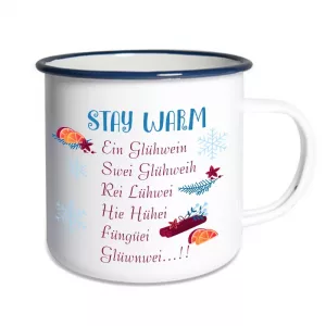 Emaillebecher Glühwein