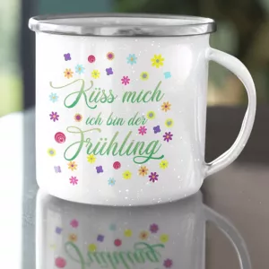 Geschenk Emaillebecher bedruckt