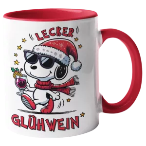 Bedruckte Tasse. Lecker Glühwein