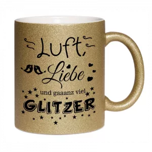 Glitzer Tasse Luft