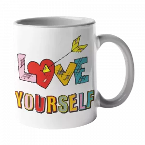 Bedruckte Tasse. Love Yourself