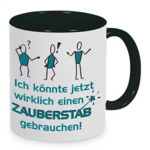 Tasse Zauberstab gebrauchen schwarze Tasse