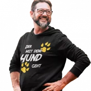 Hoodie. Der mit dem Hund geht