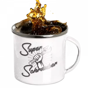 Emaillebecher Super Schrauber
