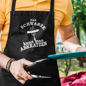 Grillschürze. Das schwarze kann man abkratzen