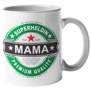 Tassenansicht Superheldin Mama