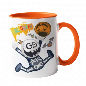 Lustig bedruckte Tasse im Halloween Style für die bevorstehende Saison