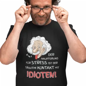 Brillantes Albert Einstein T-Shirt mit hochwertigem Druck