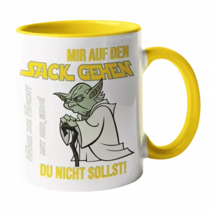Exklusive Yoda-Tasse mit lustigem Spruch für Freunde und Familie