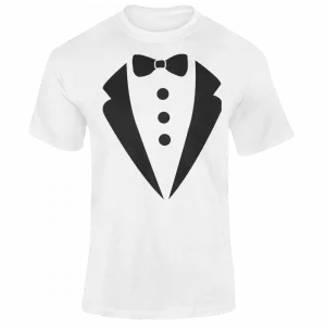 Junggessellen T-Shirt in Smoking-Optik