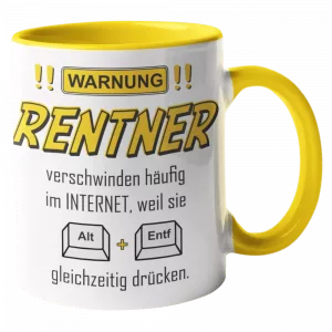 Super coole Rentner Tasse- in mehreren Farben