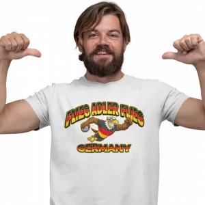 Motiv „FLIEG ADLER FLIEG“ – Deutschland-Handball Fanspruch als Druckmotiv (freigestellt)